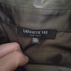 Lafayette 148 New York Olive Tunic Shirt  Dress  Jacket XXL